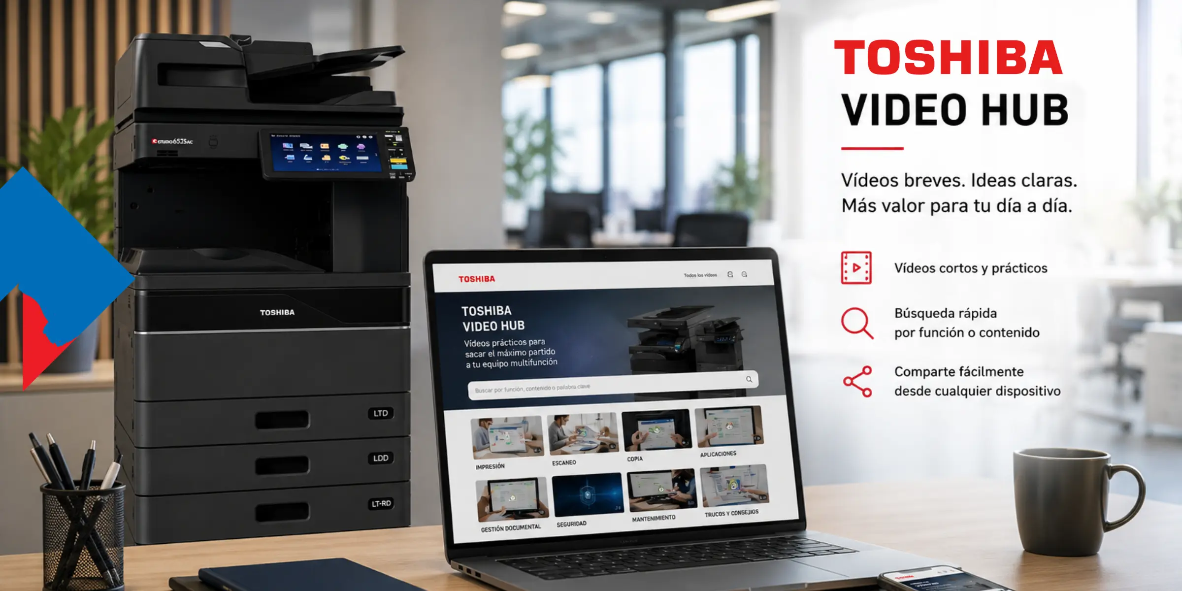 Toshiba lanza Video Hub, una nueva plataforma online para sacar el máximo partido a sus equipos multifunción